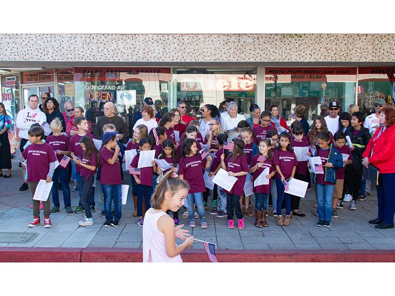 The Center for the Arts Children's Choir sang patriotic songs